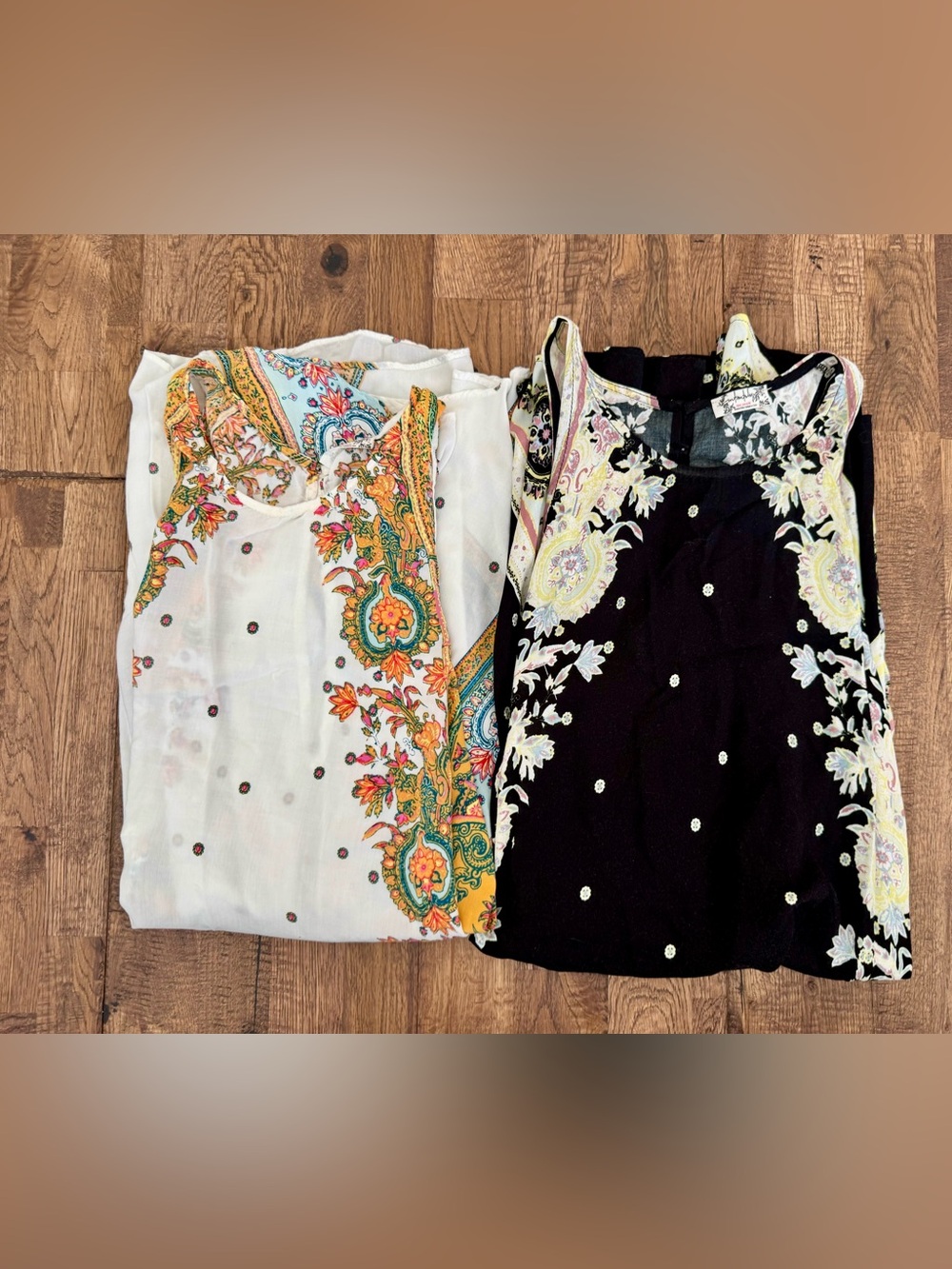 Free People Intimately Darjeeling Pair of 2 Mini Slip Dress Rayon‎ Size S BB